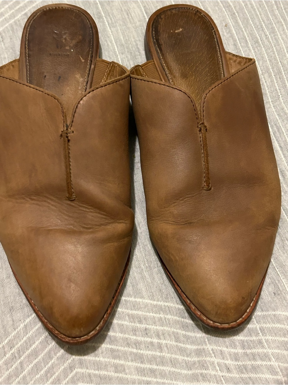 Frye Leather Seam Mules Nolan Tobacco - 9M